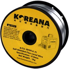 코리아나 논가스와이어 철용 0.9mm 1kg, K-71, 1개