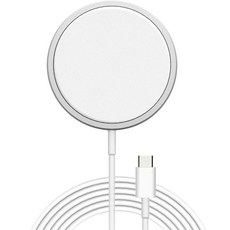 스마텍 15W 고속 맥세이프 충전기 STQC-MC3.0 3m, 화이트, 1개