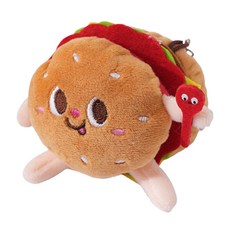 패스트 푸드 인형 키링, 12cm, 스몰버거, 1개