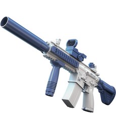 전기물총 M416 자동 워터건 펌프 대용량 물통 전동물총 블루