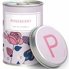 PRESH 大豆香氛蠟燭 M號, 220g, Roseberry 玫瑰&草莓, 1罐