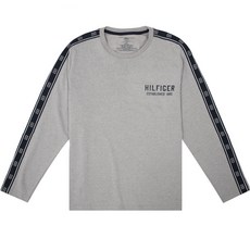 타미힐피거 남성용 크루넥 긴팔 티셔츠 09T4087-004