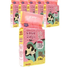 테비토퍼 고양이 테비 두부두부 극세입자 복숭아, 3kg, 6개
