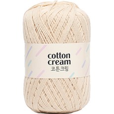 yarna 코튼 크림 뜨개실 70g, 802 크림베이지, 1개