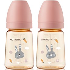 마더케이 베이직 PPSU 토끼 젖병 무꼭지 트윈팩, 블라썸, 180ml, 2개