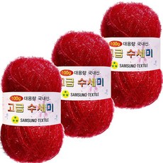 Yarna 大捲菜瓜布編織線 100g, 108紅色, 3個