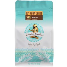 하와이안 파라다이스 하와이 코나 헤이즐넛 분쇄 커피, 핸드드립, 340g, 1개