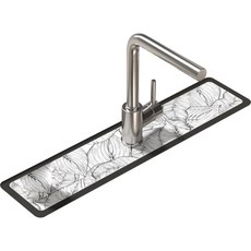 Daysoy圓型水龍頭防濺墊 10*60cm, N04, 1個