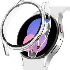 이츠라이프 갤럭시워치 큐빅 강화유리 풀커버 케이스 44mm, 투명