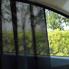 리버폭스 자석 망사 커튼 차량 햇빛가리개 4종 세트, 블랙, 1세트