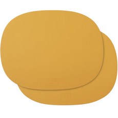 ZEN 레이첼바커 팝 테이블 매트 2p, 옐로우, 42 x 32.7 cm