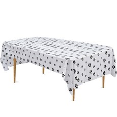 캐치 강아지 발바닥 패턴 방수 일회용 식탁보 137 x 274cm, 1개입, 1개