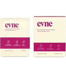 evne 平衡女性私密處清潔濕紙巾 15張, 15入, 75g, 1個
