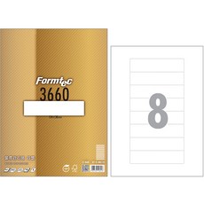 폼텍 레이저 잉크젯 공용 물류관이용 라벨지 LS-3660, 8칸, 100개 텍 레이저 잉크젯 공용 물류관이용 라벨지 LS3660 100p