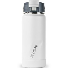  에코베슬 퍽 16 스텐 원터치뚜껑 보온 보냉 텀블러 화이트아웃 473ml 