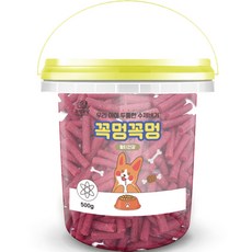 꼭멍꼭멍 강아지 우리아이 두툼한 수제버거 멀티건강, 베타글루칸,어성초분말,콘드로이틴, 500g, 1개