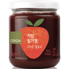 올가홀푸드 저당 딸기 잼 라이트 칼로리, 250g, 1개