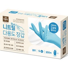 태화 베이직 니트릴 다용도 장갑 100p, 블루, 소(S), 1개