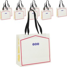 레드 라인 쇼핑백, 혼합색상, 10개
