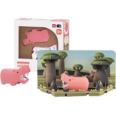 David Toy 半玩具西洋鏡系列嬰兒磁性玩具教具兒童成人玩偶, 河馬