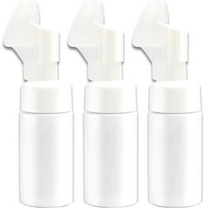 실리콘 브러쉬 거품 펌프 용기 100ml, 화이트, 3개