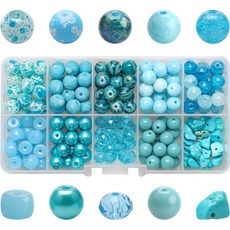 Alode大理石紋珠子珠子DIY組 200入, 天空, 1組