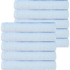Songwol 松月 20支棉素色毛巾 55g, 天空藍, 10入
