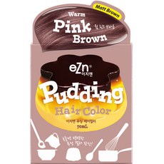 eZn 푸딩 헤어컬러 염모제, 웜핑크브라운, 1개