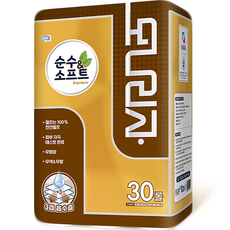 모나리자 순수 앤 소프트 화장지 28m, 30개입, 1개
