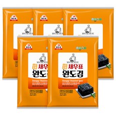 새우표 완도 오리지널 전장김, 25g, 5개