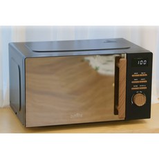 디마인 모던 레트로 20L 우드핸들 전자레인지, MW20WDDB(블랙)