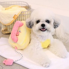 마이플러피 마플전자 멍립스 다리미 강아지 장난감, 옐로우, 1개