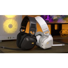 커세어 HS80 MAX RGB 무선 게이밍 헤드셋, 스틸그레이