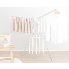 팬물산 스텐 접이식 빨래 건조대 대형, 화이트, 1개 - 이미지 3