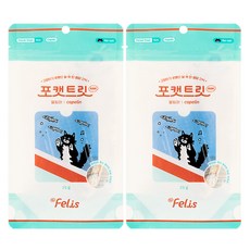 닥터펠리스 포캣트릿 로우 고양이 간식, 열빙어, 25g, 2개