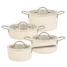 한일스텐레스 통3중 리코 컬러 냄비 풀세트 F 4개, 혼합색상, 편수 16cm + 양수 18cm + 전골 22cm + 곰솥 22cm, 1세트