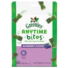  그리니즈 강아지 애니타임 바이트 간식, 블루베리, 292g, 1개 