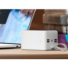 케이엠디자인 고속 충전 대용량 보조배터리 60000mAh, KMBAT60K, 화이트