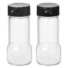 SGC솔루션 경성 원형 양념 유리병, 110ml, 2개