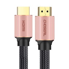 CHOseal 秋葉原 HDMI2.0高畫質4K工程級影音編織傳輸線 1.5M, 玫瑰金, 1條