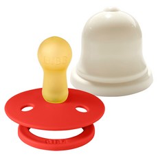BIBS 컬러 고무 쪽쪽이 2단계 + 실리벨 케이스 세트, 2단계(6~18개월), 캔디애플, 1세트