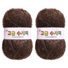 yarna 고급 수세미 뜨개실 80g, 137 밤색, 2개 137 밤색, 2개