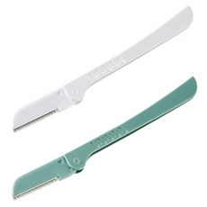 더페이스샵 데일리 뷰티툴즈 눈썹 수정칼 2단 2p, 흰색, 초록색, 2개