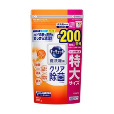 Kao 花王 Cucute 珂珂透 食洗機用柑橘油清潔粉補充包, 約200回分, 特大尺寸, 食洗機專用, 900g, 1包