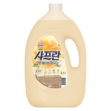 샤프란 섬유유연제 코튼 베이비파우더, 3L, 1개