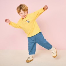 밀크마일 아동용 보야그 베어 루즈핏 데님 해지 팬츠