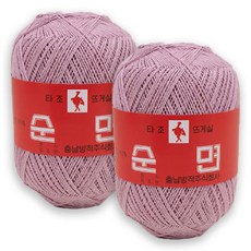 타조 구정 순면 30수 뜨개실, 119 인디핑크, 2개