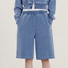 오아이오아이컬렉션 빈티지 데님 스웻 7부 쇼츠