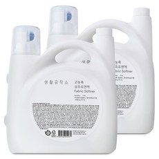 생활공작소 고농축 섬유유연제 베이비파우더향, 5.5L, 2개