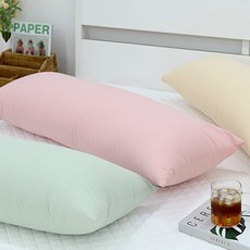 WOOREEDECO 高密度 60 片純色粉彩方形枕套, 粉色